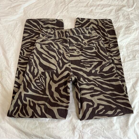 RSQ Zebra Striped Wide Leg High Waist Pants sz 24 - Picture 13 of 16